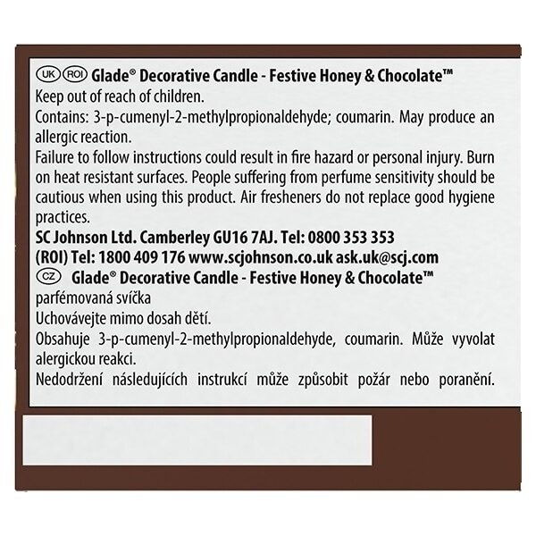 Glade Candle Honey Chocolate 108g