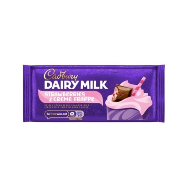 Cadbury Dairy Milk Strawberry Crème Frappe Bar 115G