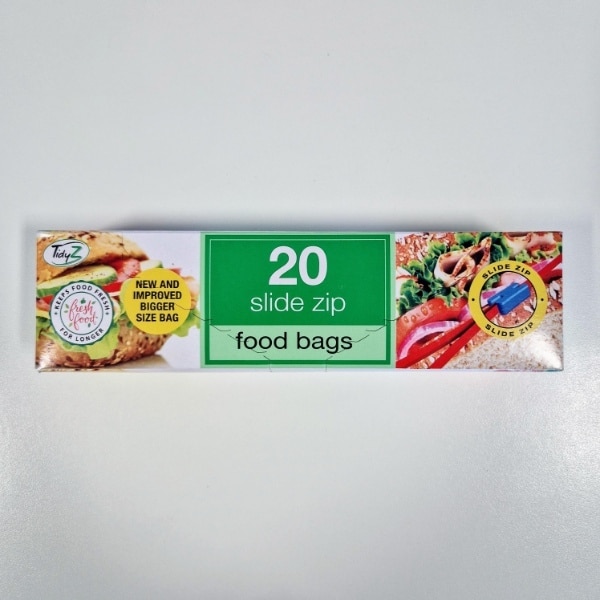 Tidyz Food Bags Slide Zip 20 Pack