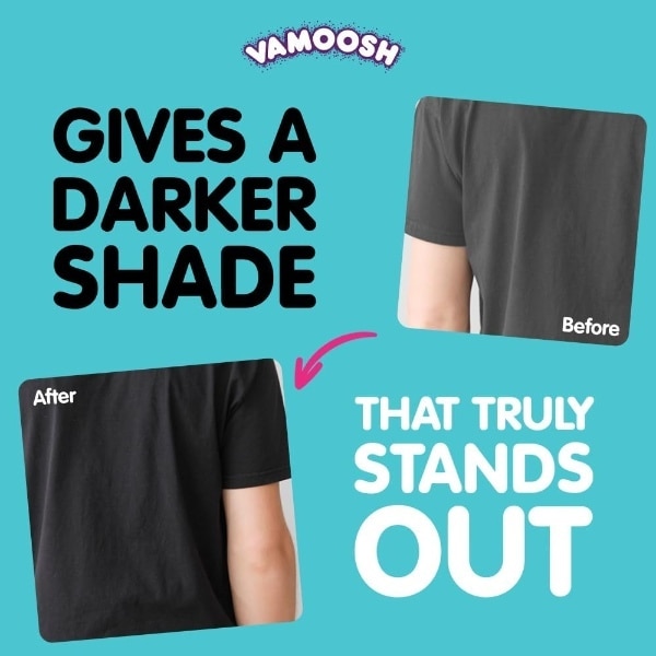 Vamoosh Wash & Dye Black 350g, Intense Black Dye For Clothes