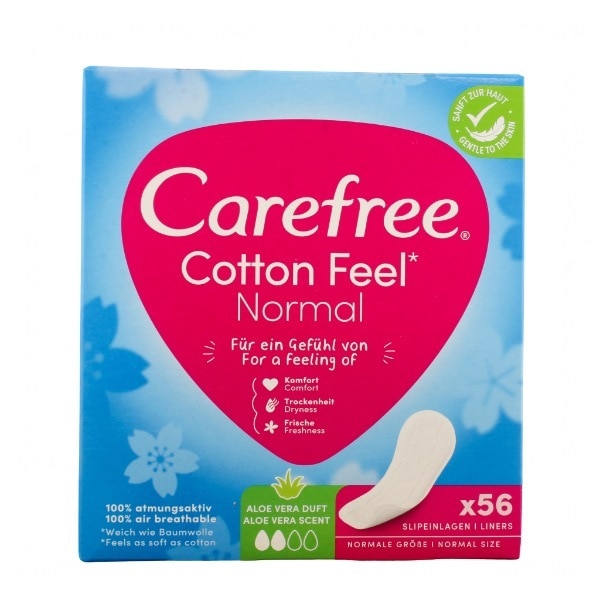 Carefree 56s Breathable Aloe Panty Liners