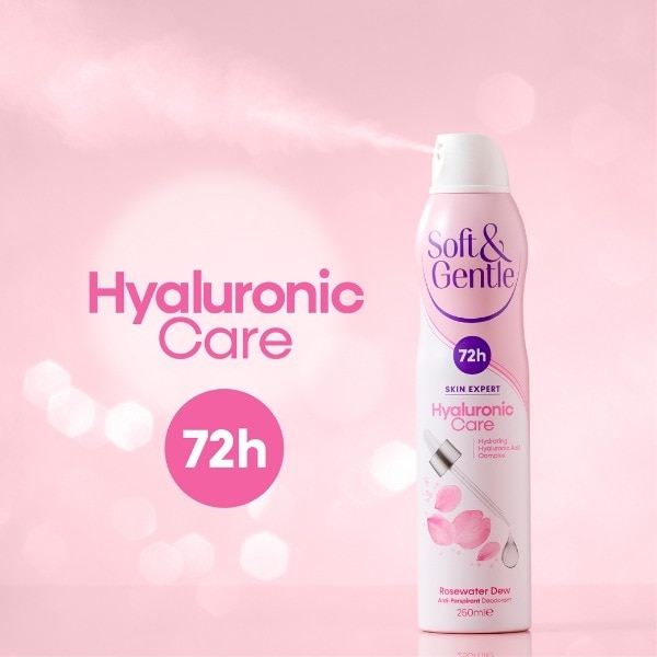 Soft&gentle Hyaluronic 72H Deodorant Rosewater