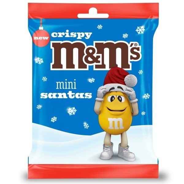 M&Ms Mini Crispy Santa 55G