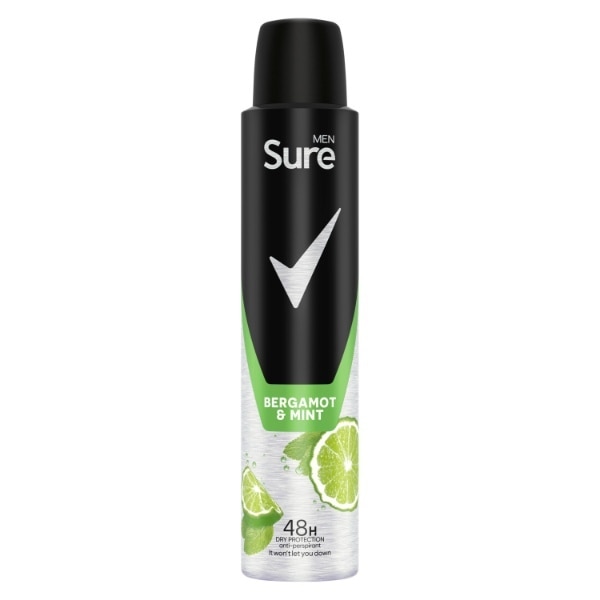 Sure Men Antiperspirant Bergamot Mint 200ml