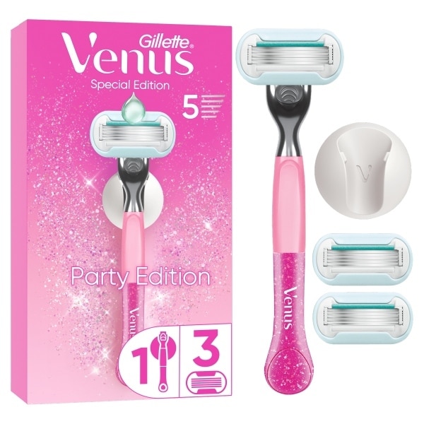 Venus Party Edition Women’S Razor 3 Refill Blades Cartridges