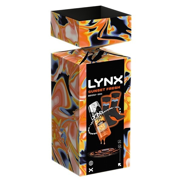 Lynx Bodyspray + Socks Sunset Fresh Cracker