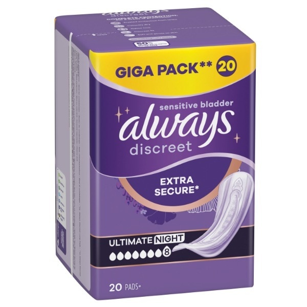 Always Discreet Maxi Night Pads 20s