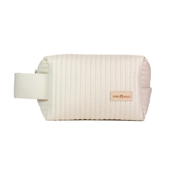 Quilted Cosmetic Bag Cream