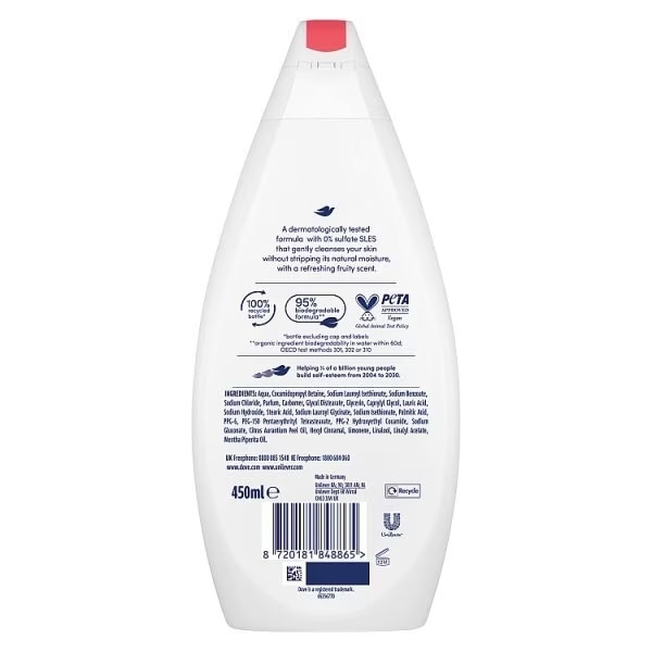 Dove Showergel Liquid Juicy Hydrate 450ml