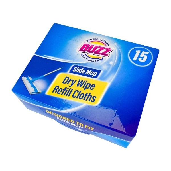 Buzz Slide Mop Dry Refills 15pk
