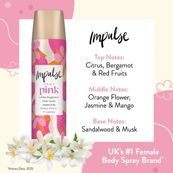 Impulse Very Pink Body Spray 75ml