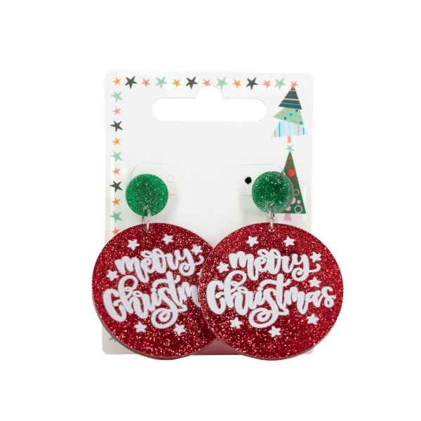 Christmas Earrings - Merry Xmas