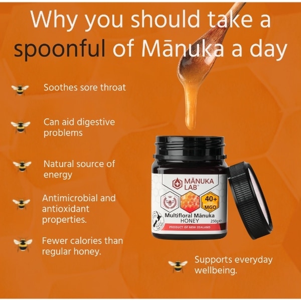 Pure New Zealand Manuka Honey 40Mgo - 250G