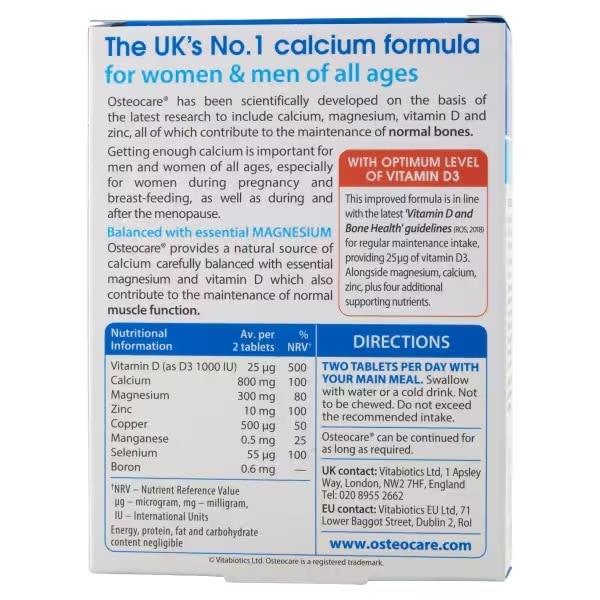 Vitabiotics Osteocare Original 30 Tablets