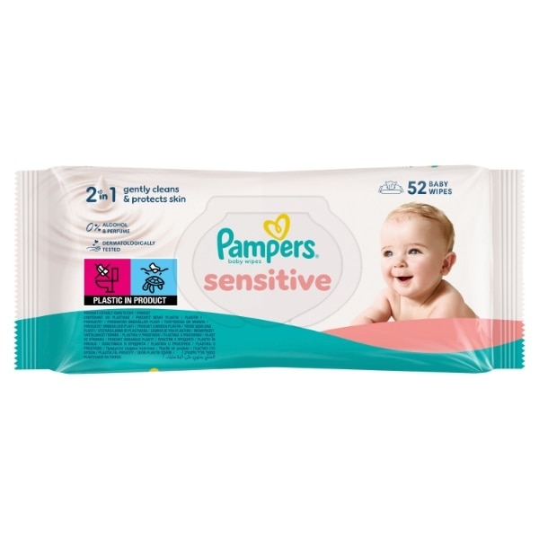 Pampers Sensitive Baby Wipes 52s