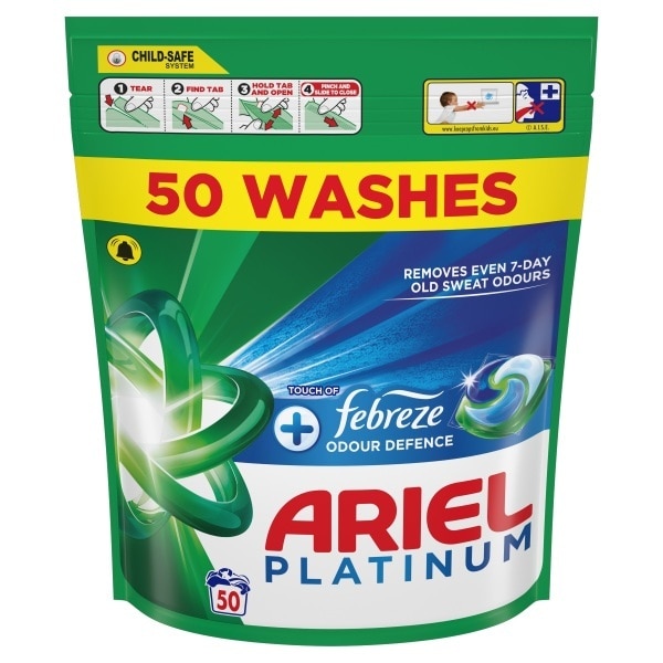 Ariel Pods Febreze 50 Pack