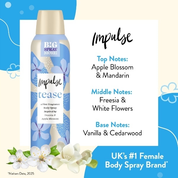 Impulse Tease Body Spray 150ml