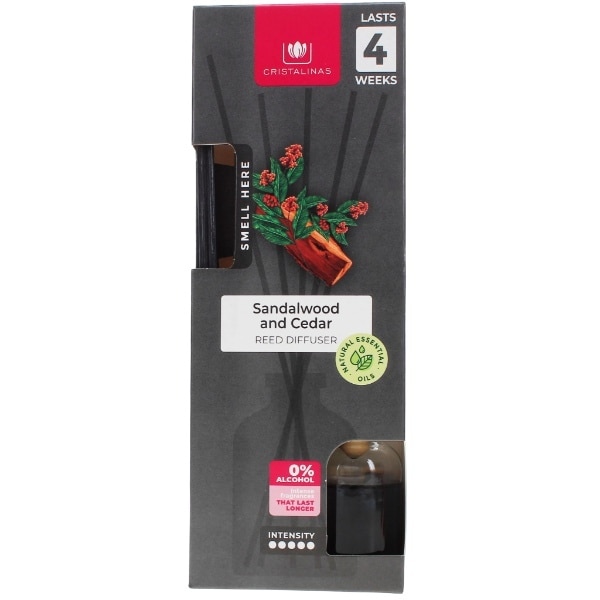 Cristalinas Reed Diffuser Sandalwood & Cedar 25Ml
