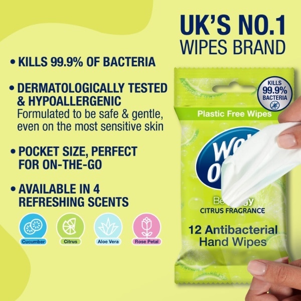 Wet Ones Be Zingy Biodegradable 12s