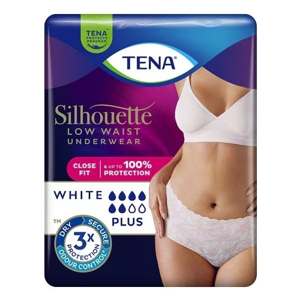 Tena Silhouette Pants Plus Medium White 12 Pack