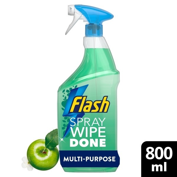 Flash Spray Wipe & Done Anti-Bacterial Cleaning Spray Apple 800ml