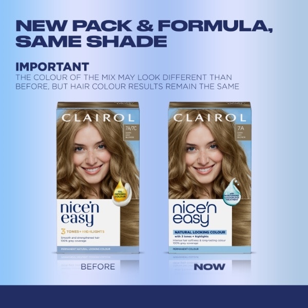 Clairol Nice 'n Easy Hair Dye Dark Cool Blonde 7C