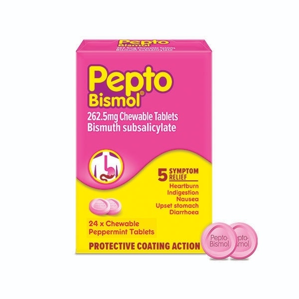 Pepto Bismol Chewable Tablet Peppermint 24s