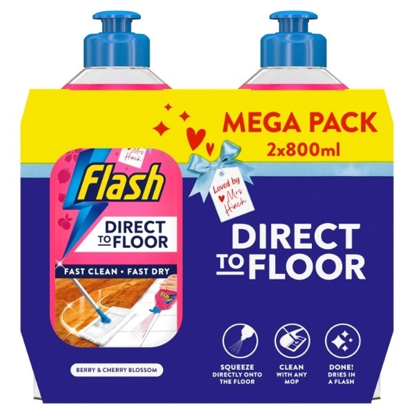 Flash Direct To Floor Berry And Cherry Blossom (2X800ml)