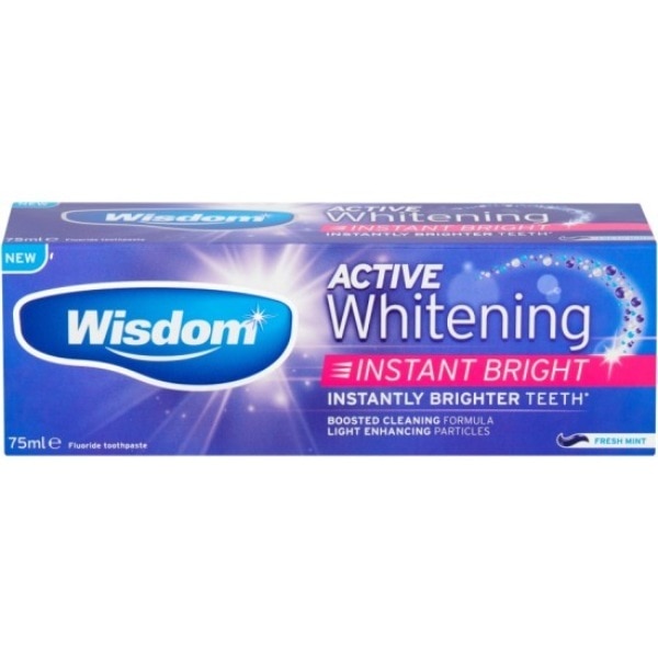 Wisdom Whitening Insta Bright Toothpaste 75ml