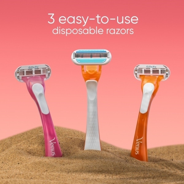 Venus Miami Sunset Smooth Disposable Razors X3