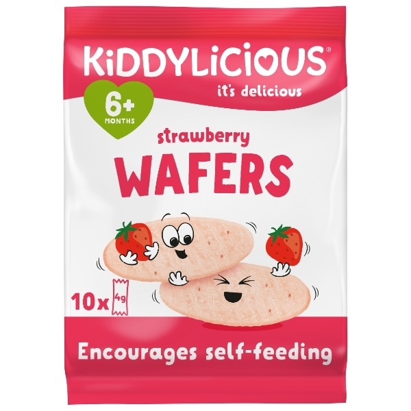 Kiddylicious Strawberry Maxi Wafer 10X4g
