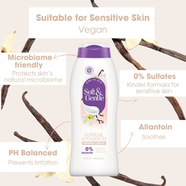 Soft & Gentle Sweet Vanilla Shower Cream 400Ml
