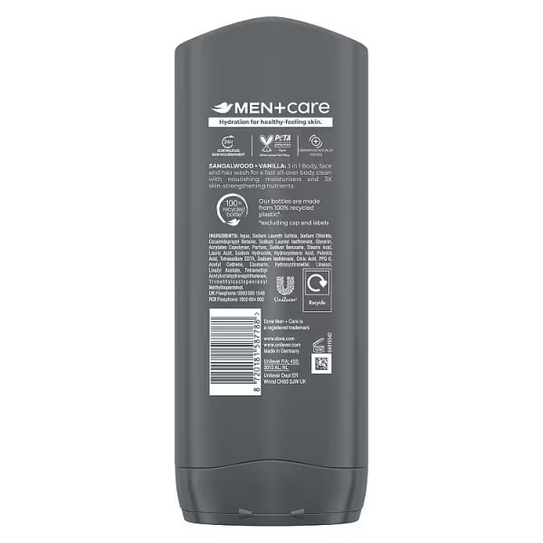 Dove Men Showergel Sandalwood Vanilla 400ml