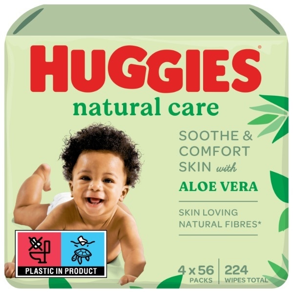 Huggies Natural Care Wipes 4X56S