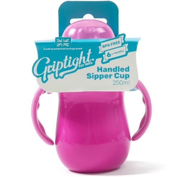 Griptight Handled Sipper Cup Pink