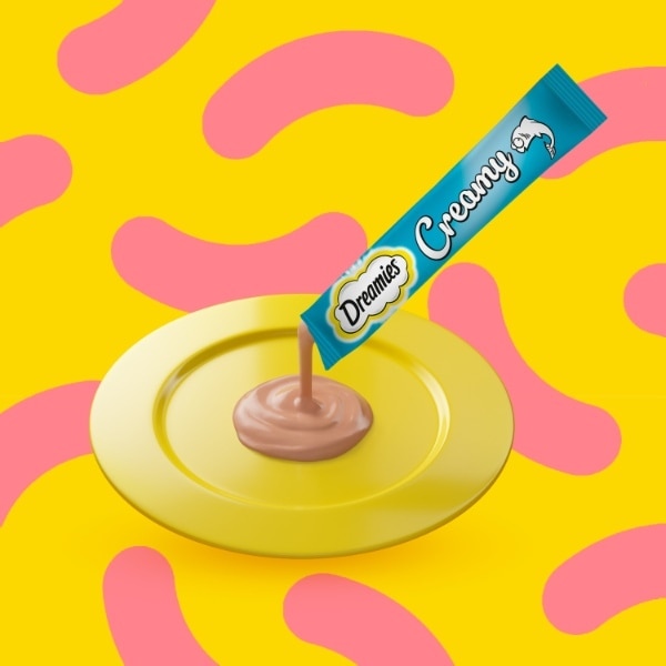 Dreamies Creamy Snack Cat & Kitten Treat With Salmon Flavour 40G