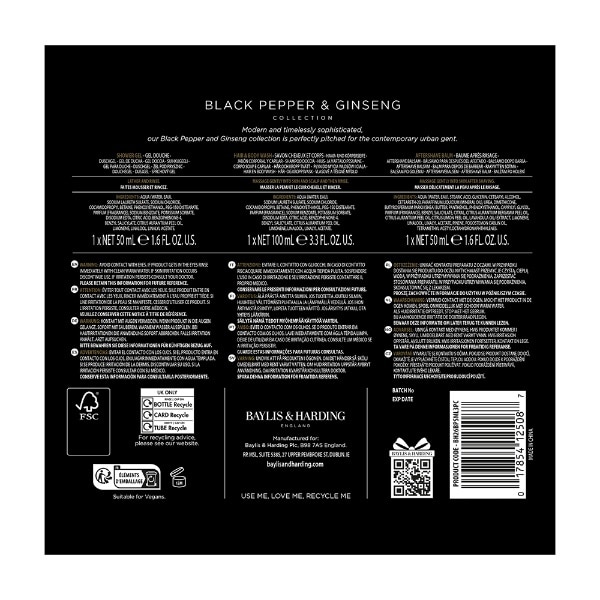 Baylis & Harding Black Pepper & Ginseng Men's Luxury Trio