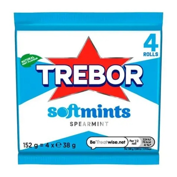 Trebor Sofmint Spearmint 4 Pack 152g