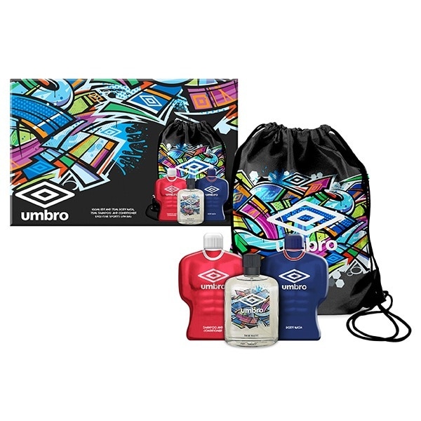 Umbro Drawstring Bag Set With 100Ml Edt, 75Ml Body Wash & Shampoo