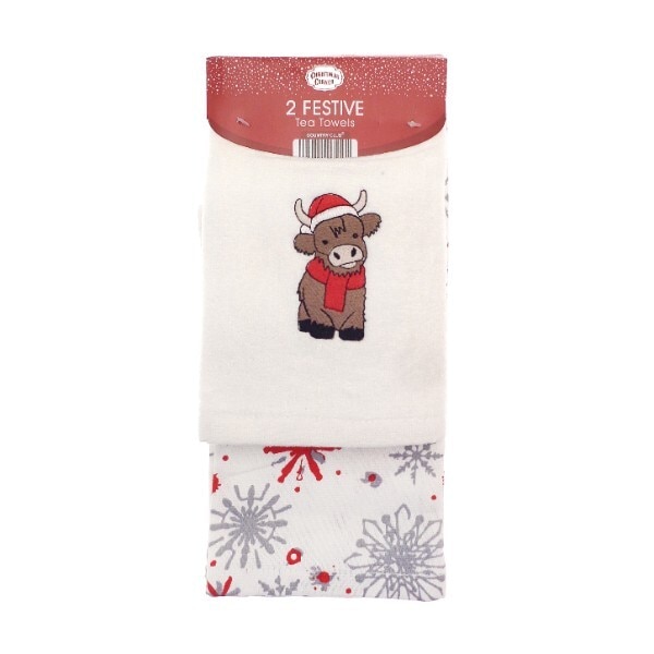 Tea Towel 2Pk Highland Cow