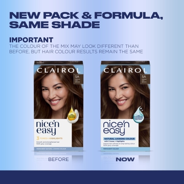 Clairol Nice'n Easy Hair Dye 5A Medium Ash Brown