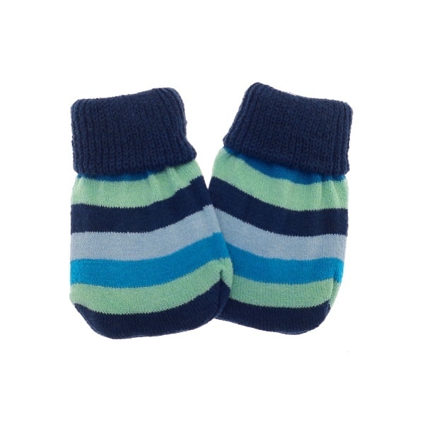 Cable Knit Hand Warmers- Blue Green Stripe 2 Pack