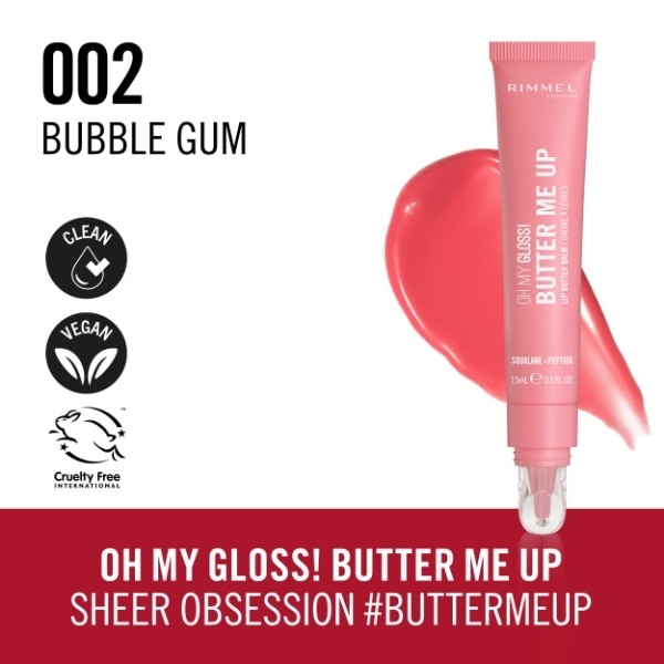 Rimmel Stay Glossy Lip Care Bubble Gum 002