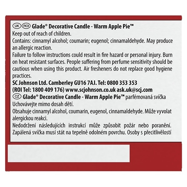 Glade Warm Apple Pie Candle 120g