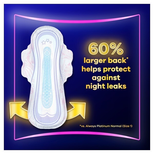 Always Platinum Secure Night (Size 4)Sanitary Towels 16 Pads