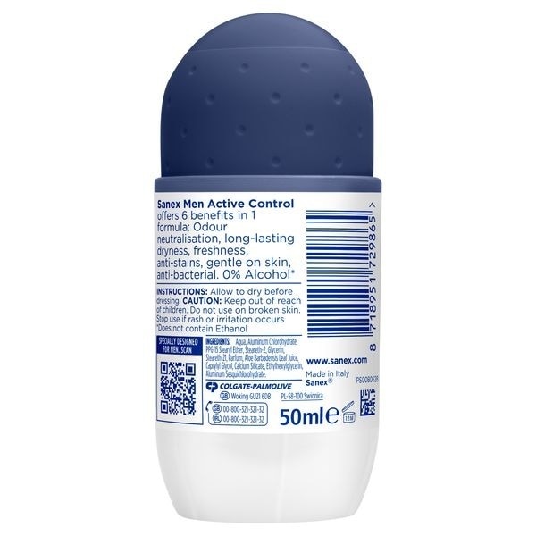 Sanex Roll On Men Active 72Hr 50ml