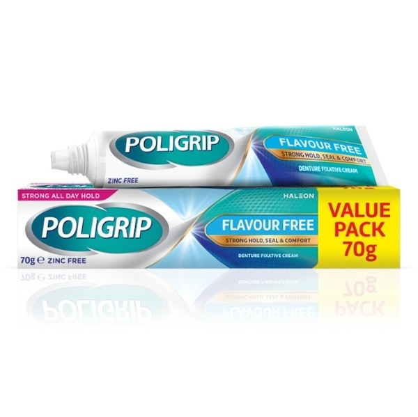 Poligrip Flavour Free Fixative Cream 70g