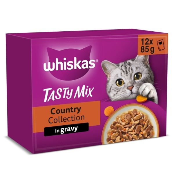 Whiskas Pouch Tasty Mix Country Gravy 12X85g