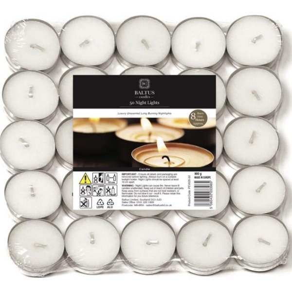 Baltus Nightlights 8Hr Unscented 50 Pack