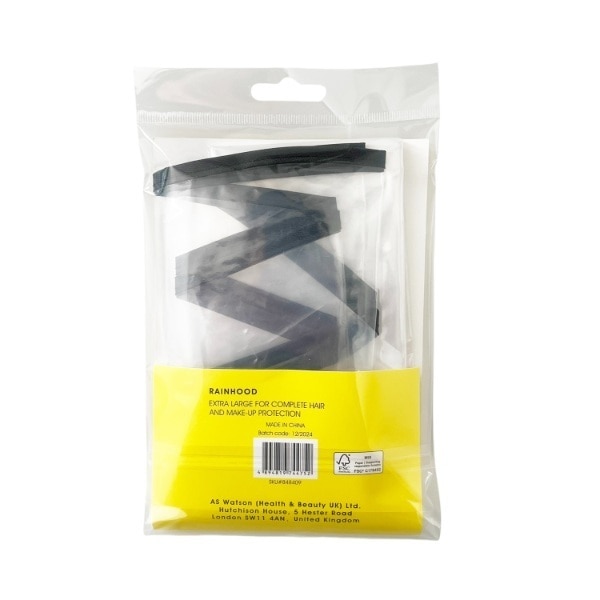 Rain Bonnet 2 Pack Black And White